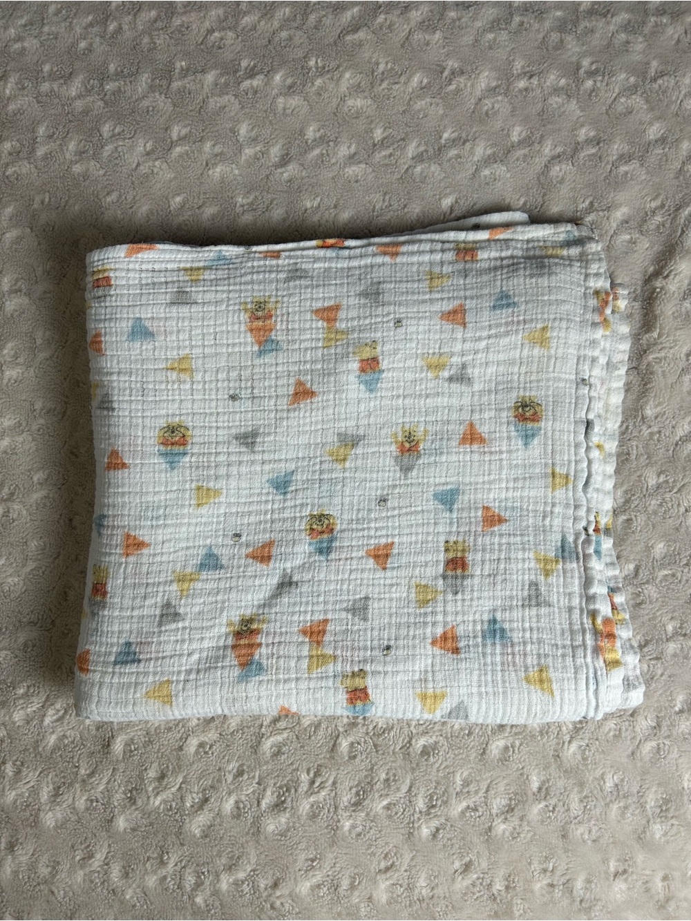 Aden + Anais Disney Winnie the Pooh Bear Triangles Baby Swaddle Blanket Orange